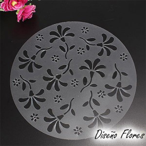 stencil pastel flores