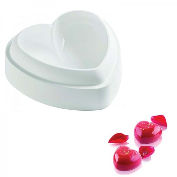 Molde Silicona Corazon Redondeado