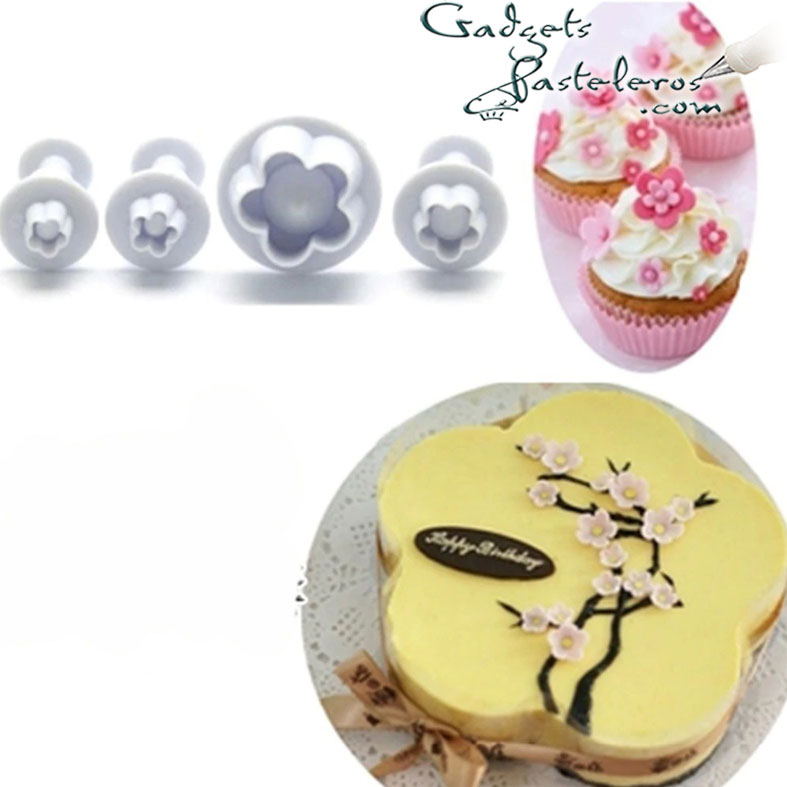 Set Cortadores Push flor de durazno - Imagen 4
