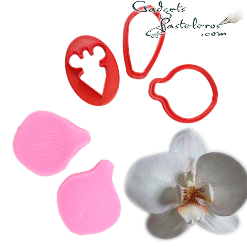 Set Cortadores +Texturizador Pétalos Orquídea - Imagen 4