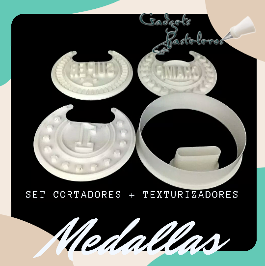 Set Cortador + texturizadores de Medallas - Imagen 6
