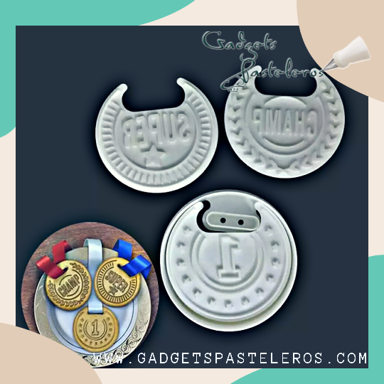 Set Cortador + texturizadores de Medallas - Imagen 2