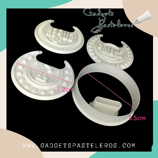 Set Cortador + texturizadores de Medallas - Imagen 7