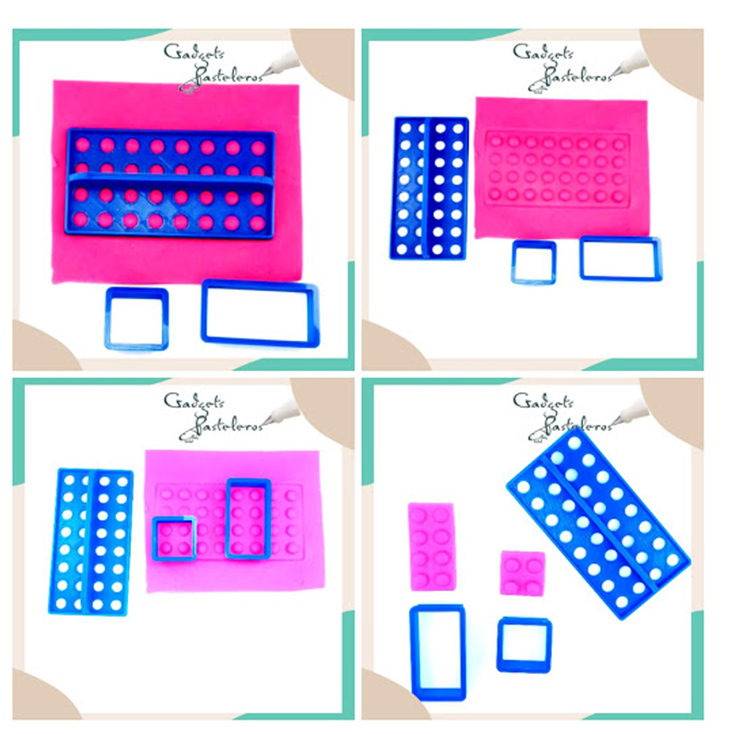 Set Texturizador y Cortador Bloques Lego - Imagen 3