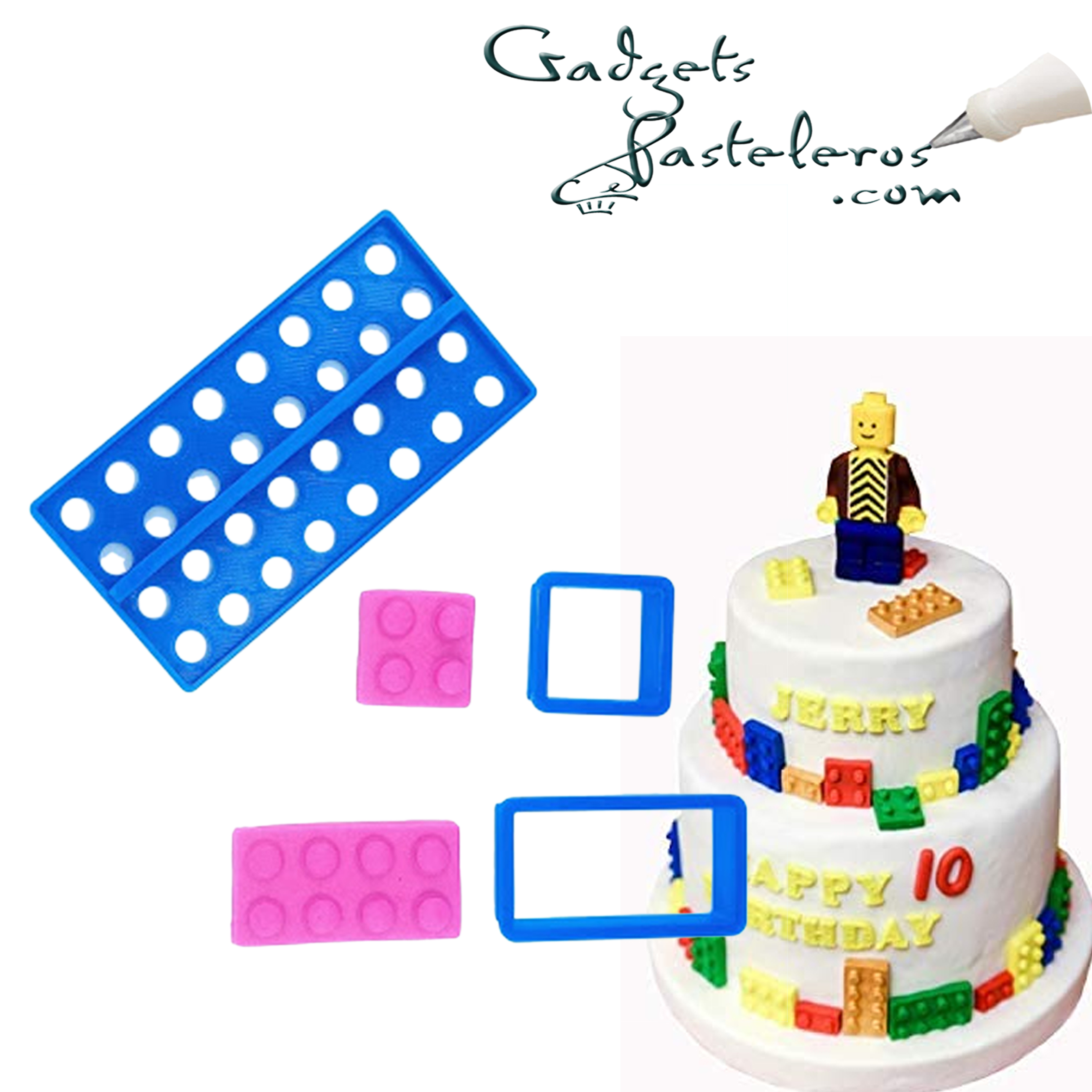 Set Texturizador y Cortador Bloques Lego