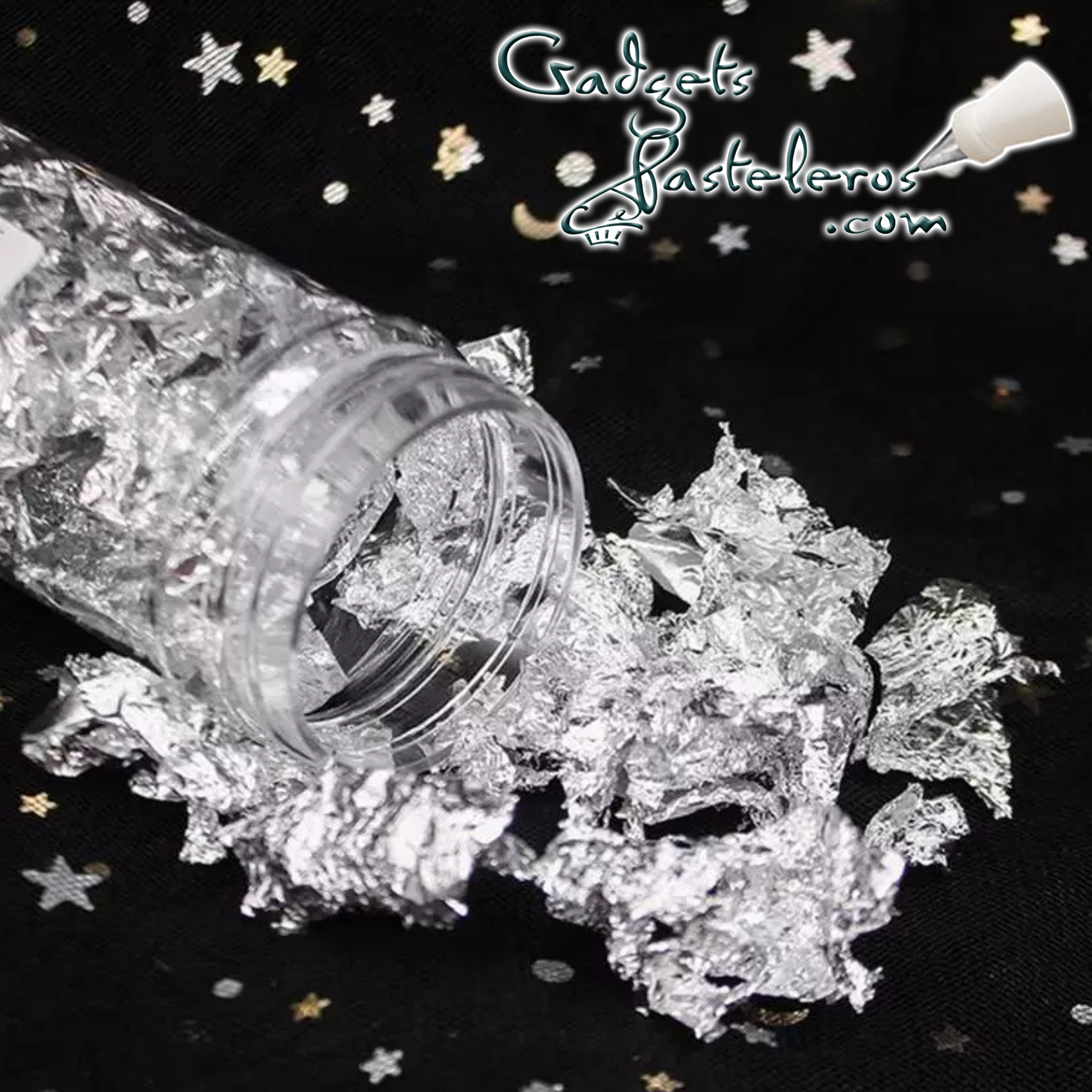 Copos Plata Comestible - Imagen 2