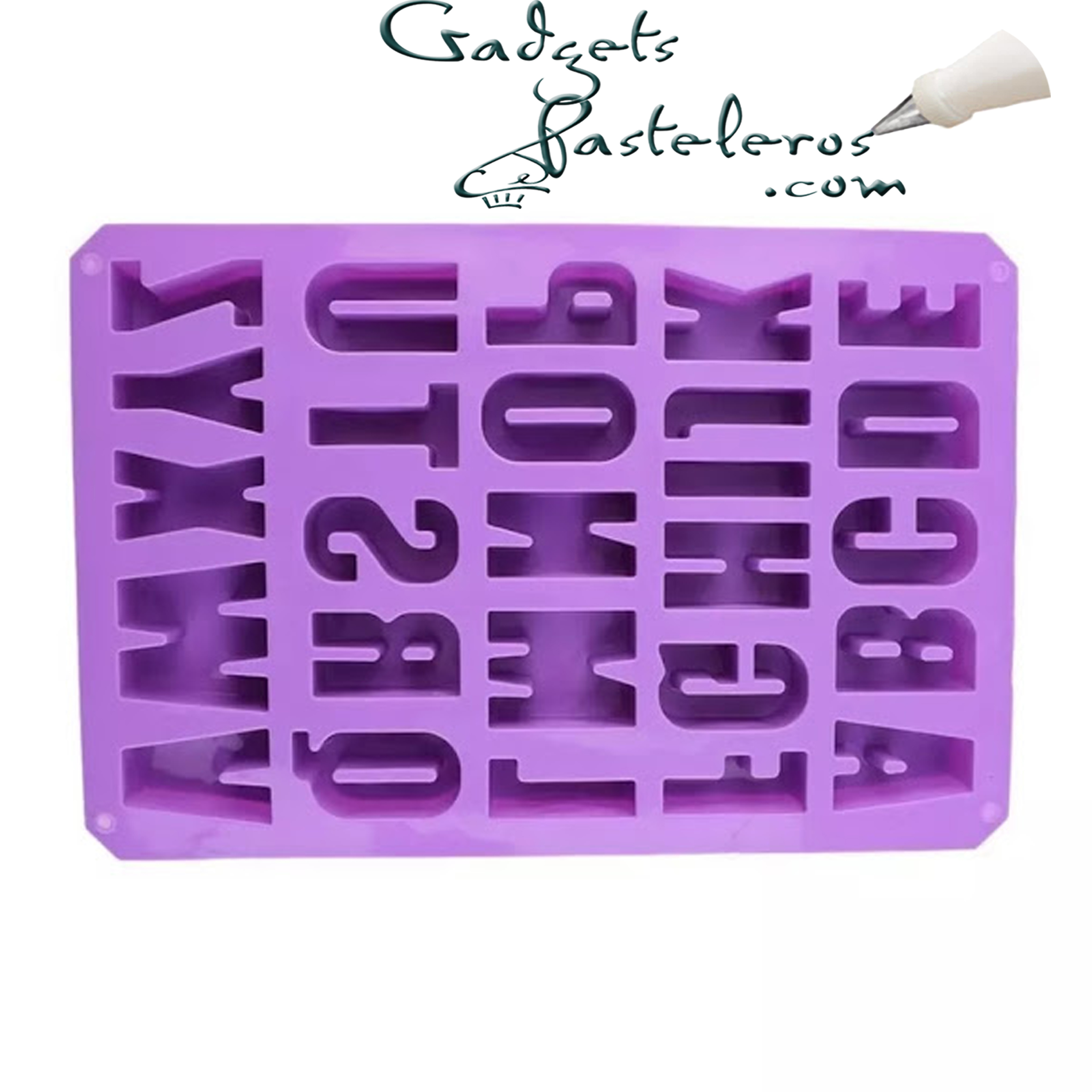 Molde silicona Letras grandes 3D - Imagen 2