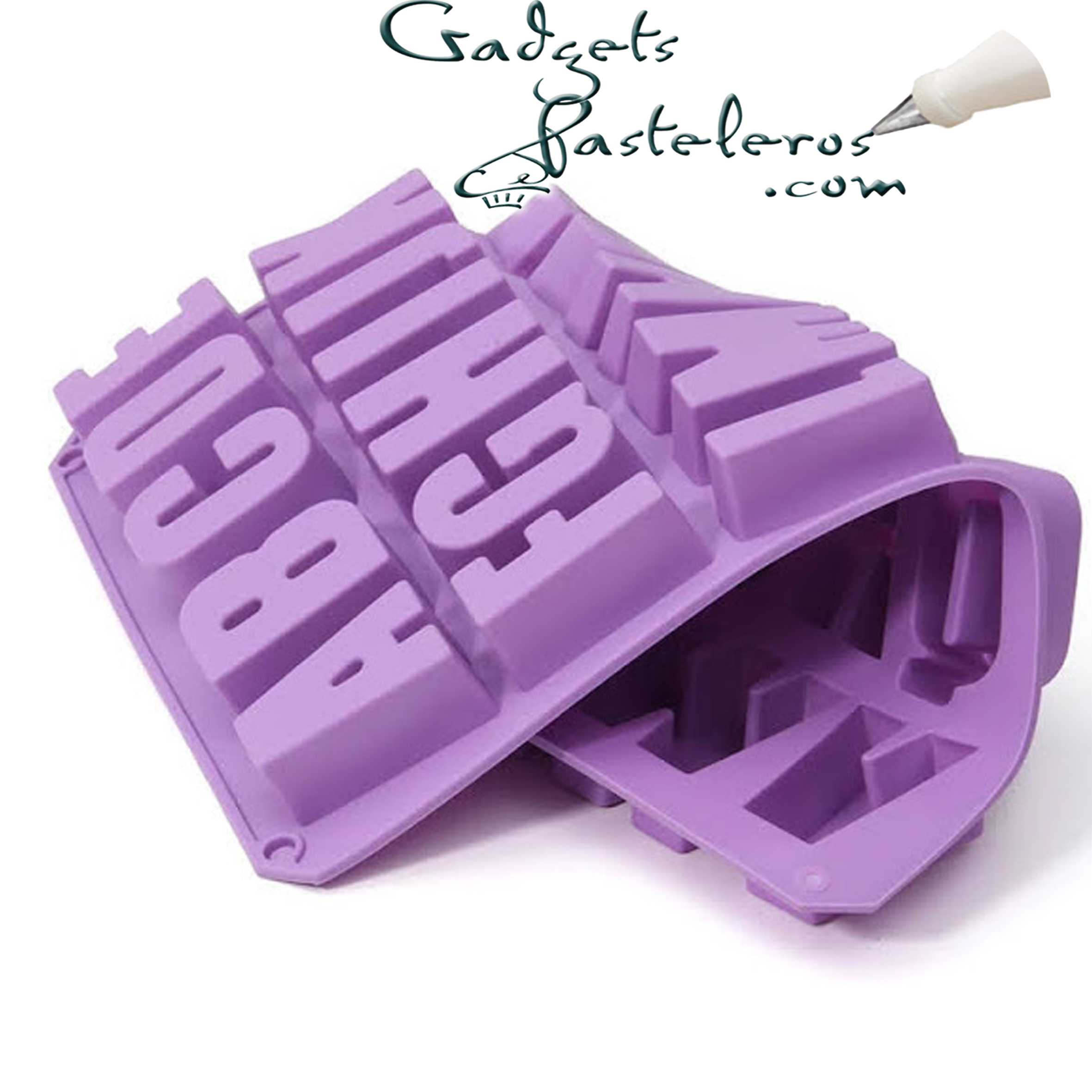 Molde silicona Letras grandes 3D - Imagen 5