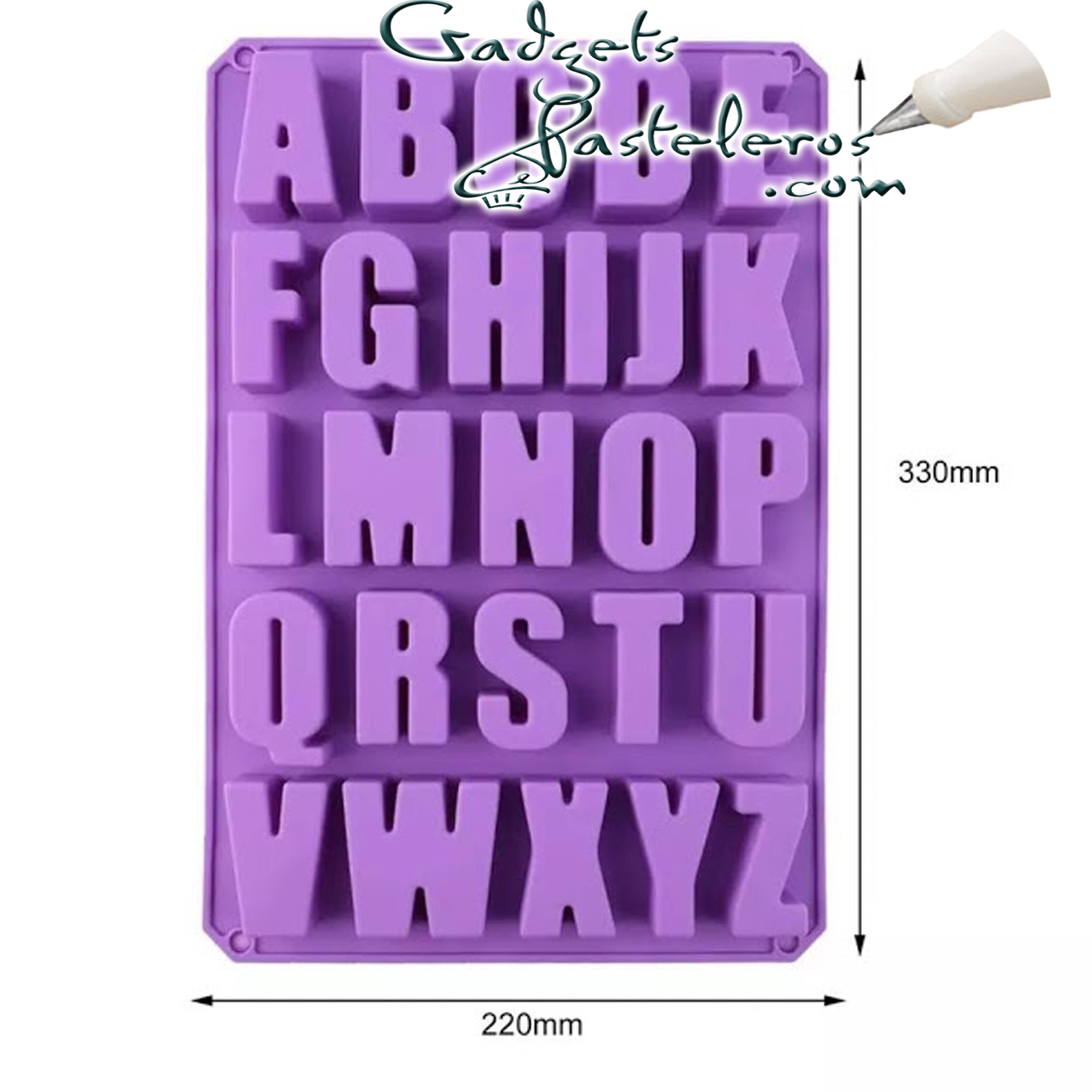 Molde silicona Letras grandes 3D - Imagen 4