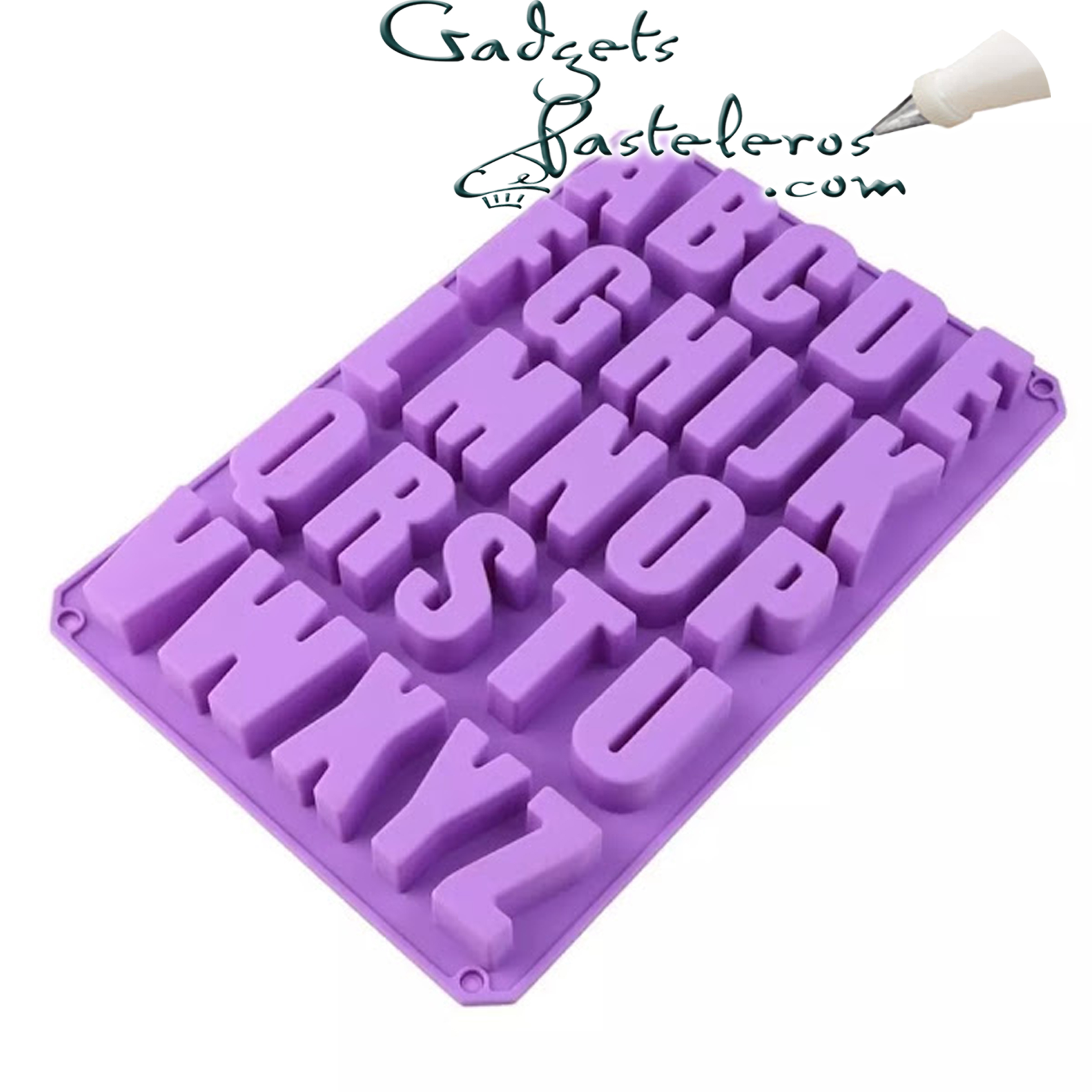 Molde silicona Letras grandes 3D