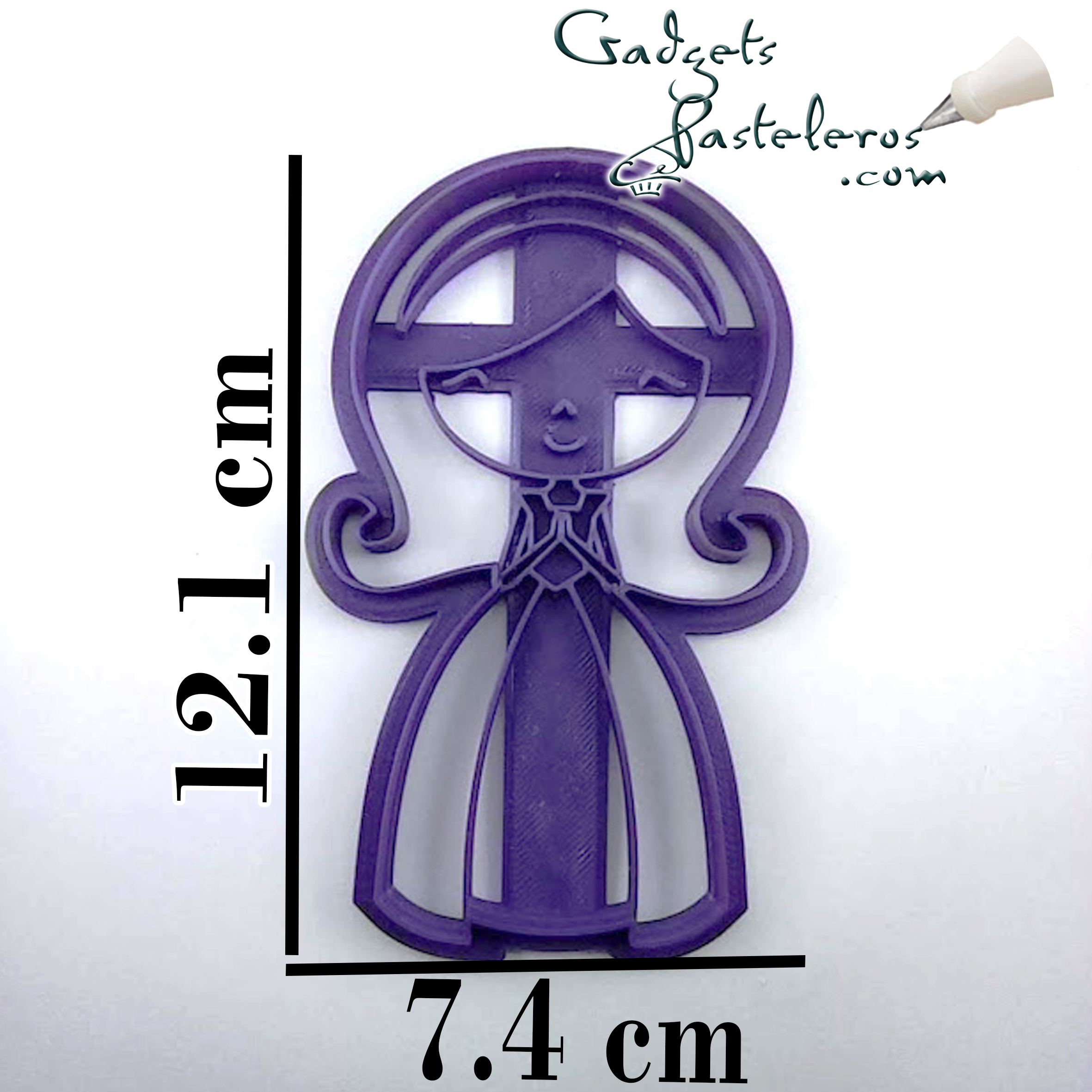 Cortagalletas Repujador grande Niña Comunión - Imagen 2