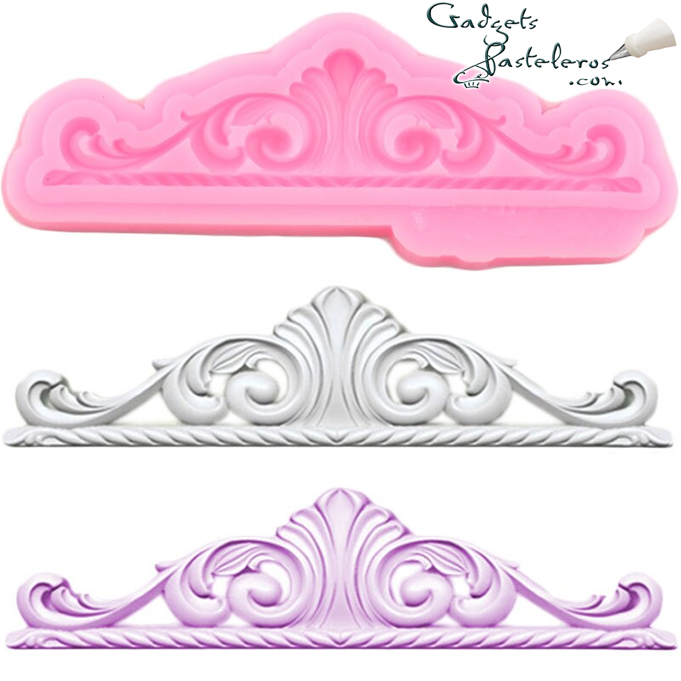 Molde Silicona Arabesco Miniatura - Imagen 3