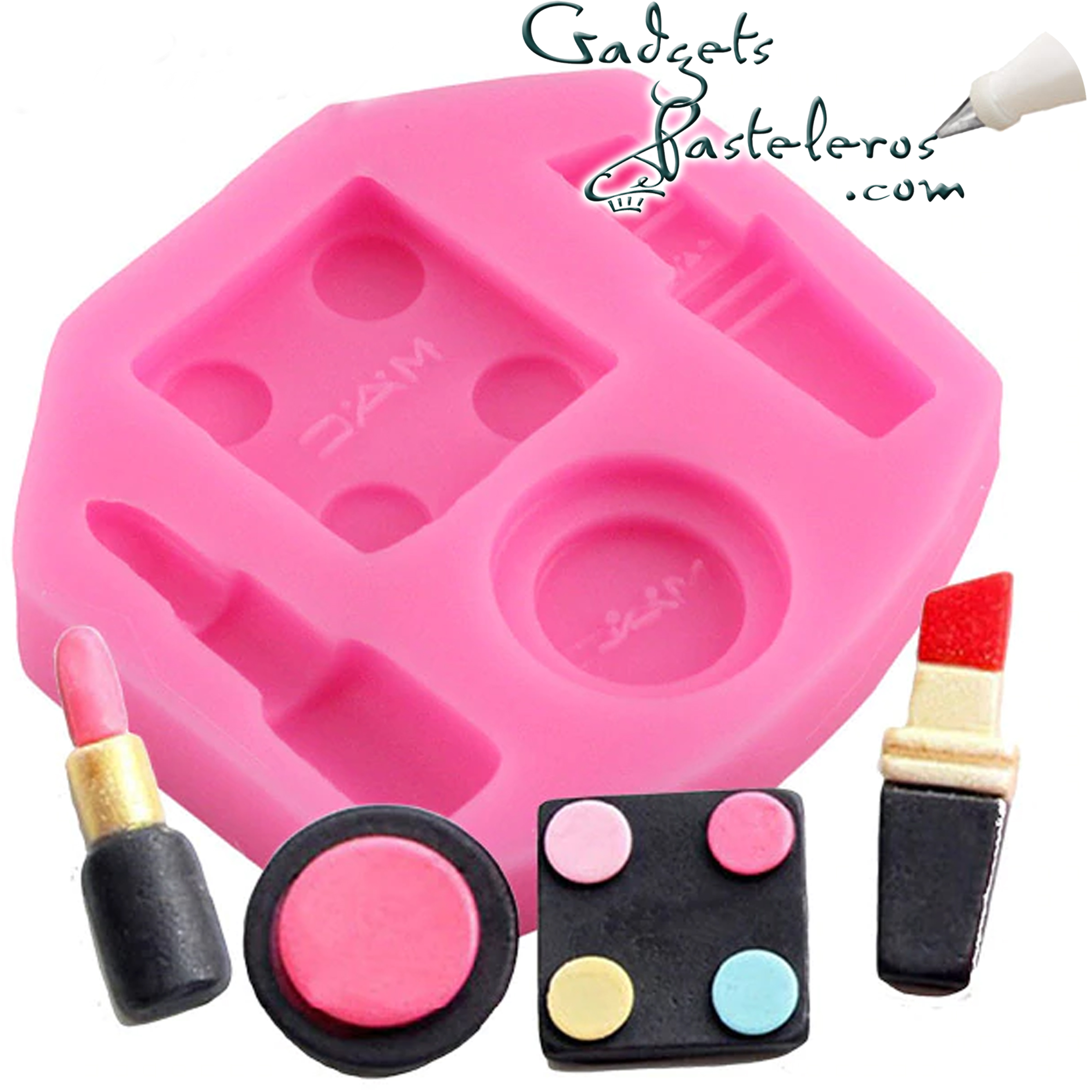 Molde Silicona Maquillaje Mac Mini