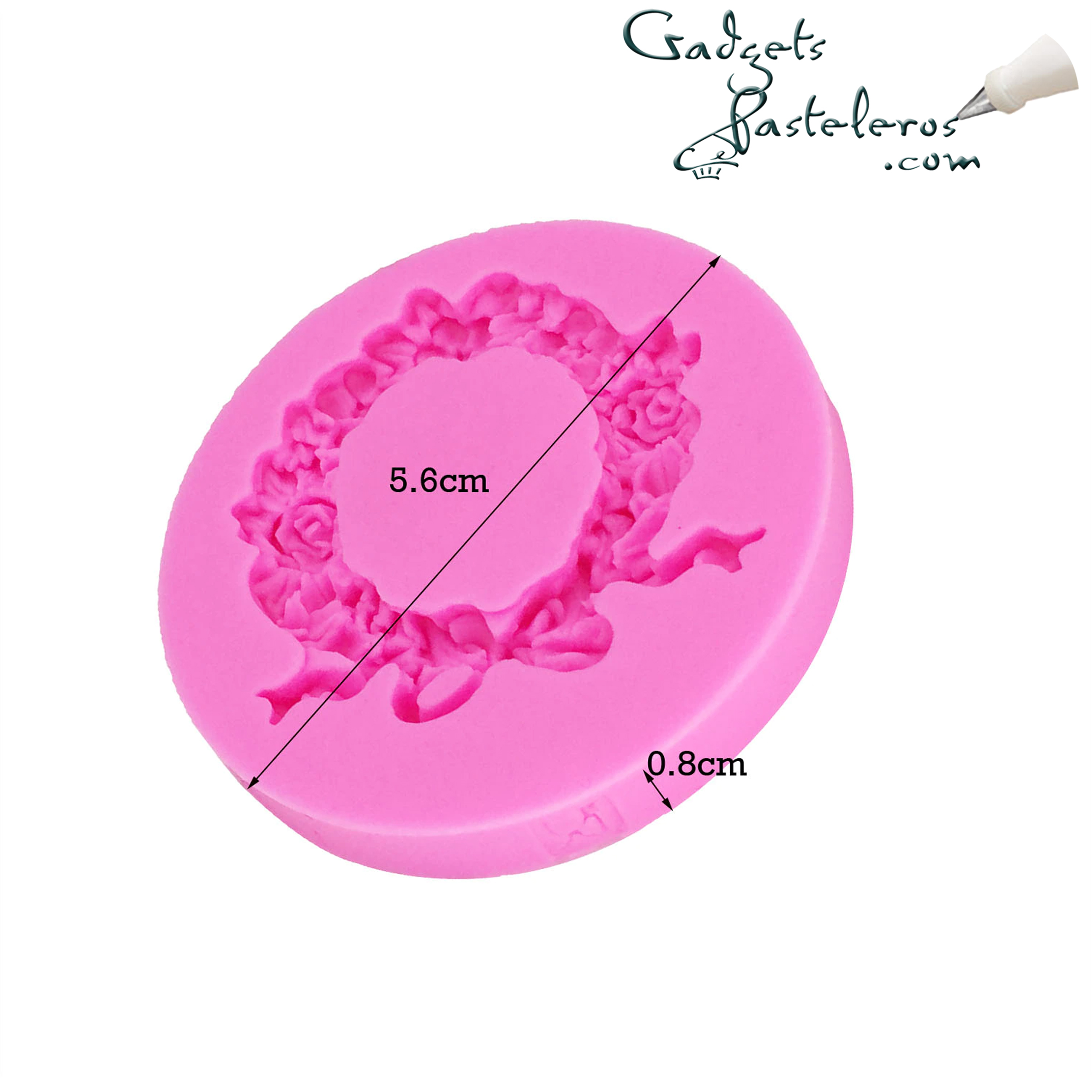 Molde Marco Corona Flores Mini - Imagen 2