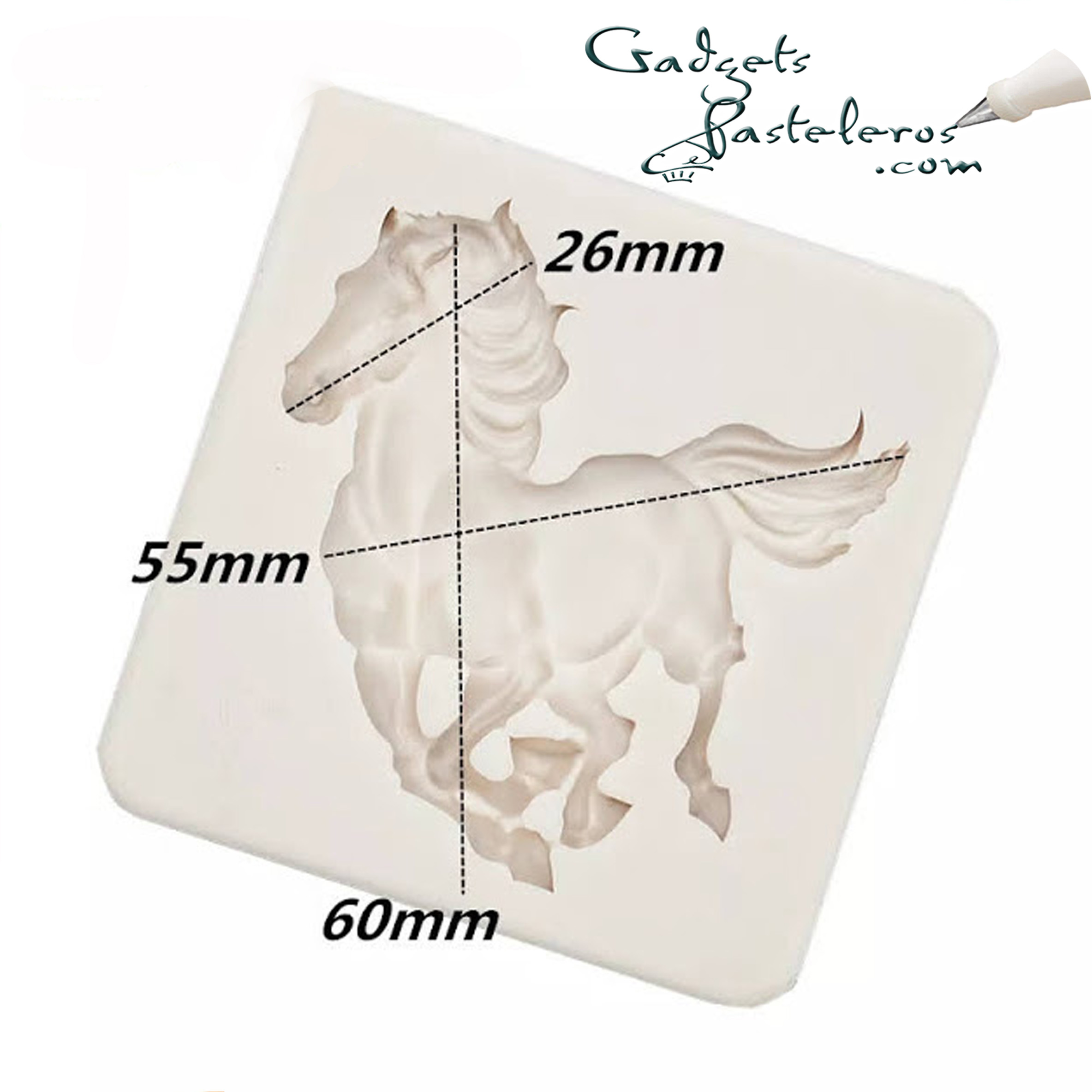 Molde Silicona Caballo Galope - Imagen 2