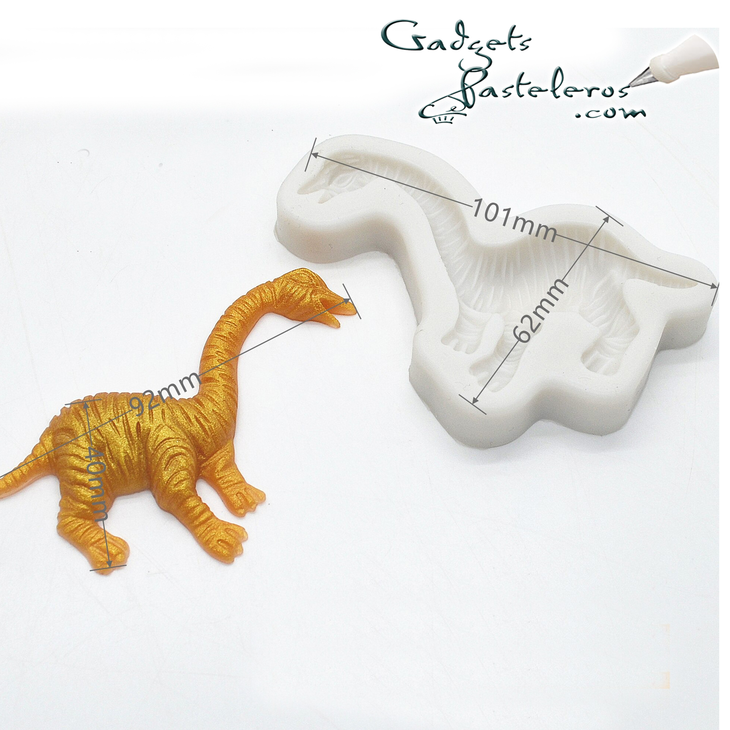 Molde Silicona Dinosaurio 12 - Imagen 2