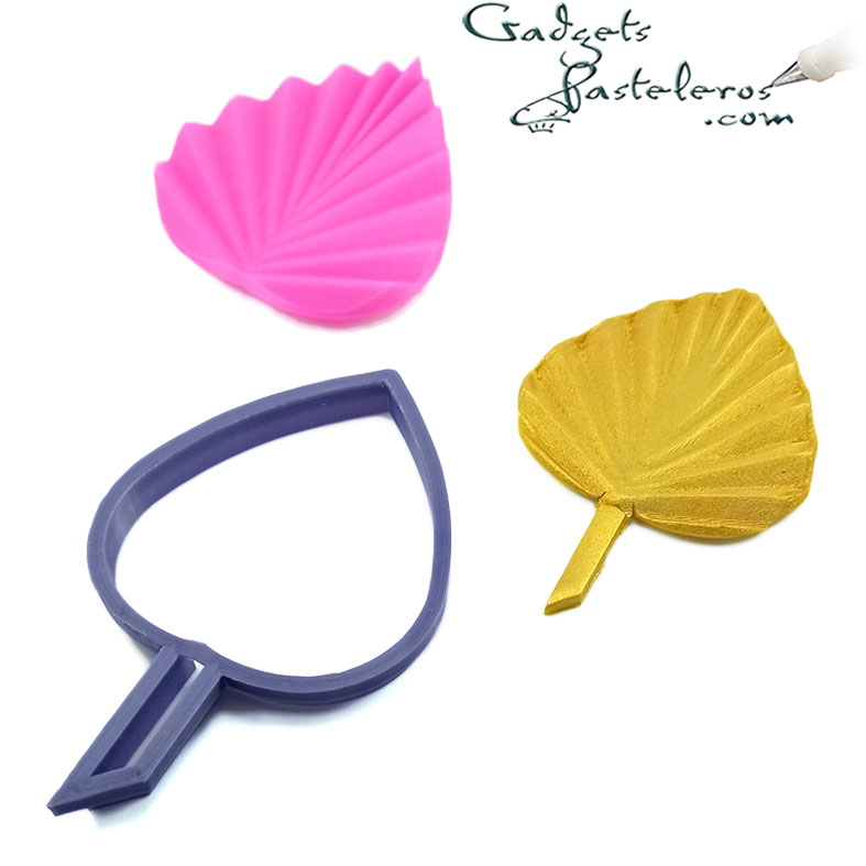 Set Cortador + sello Hoja Plegadiza Mediana - Imagen 3