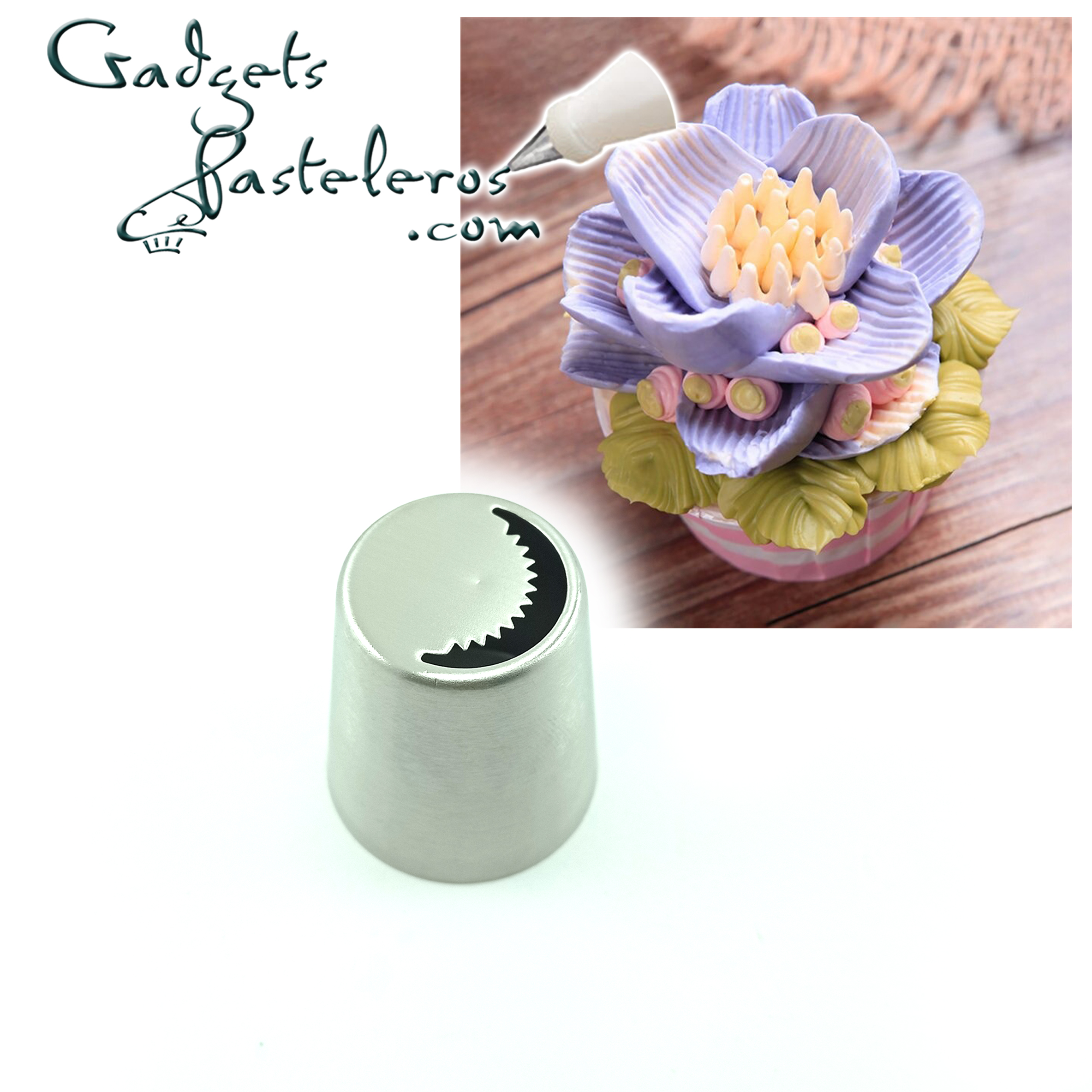 Boquilla Rusa Hoja Rizada Gruesa