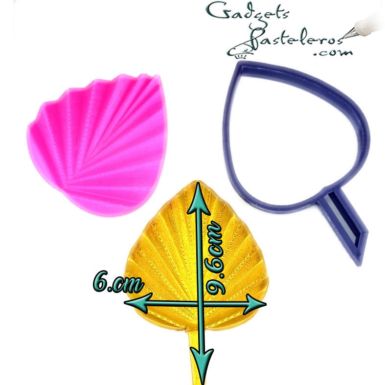 Set Cortador + sello Hoja Plegadiza Mediana - Imagen 2