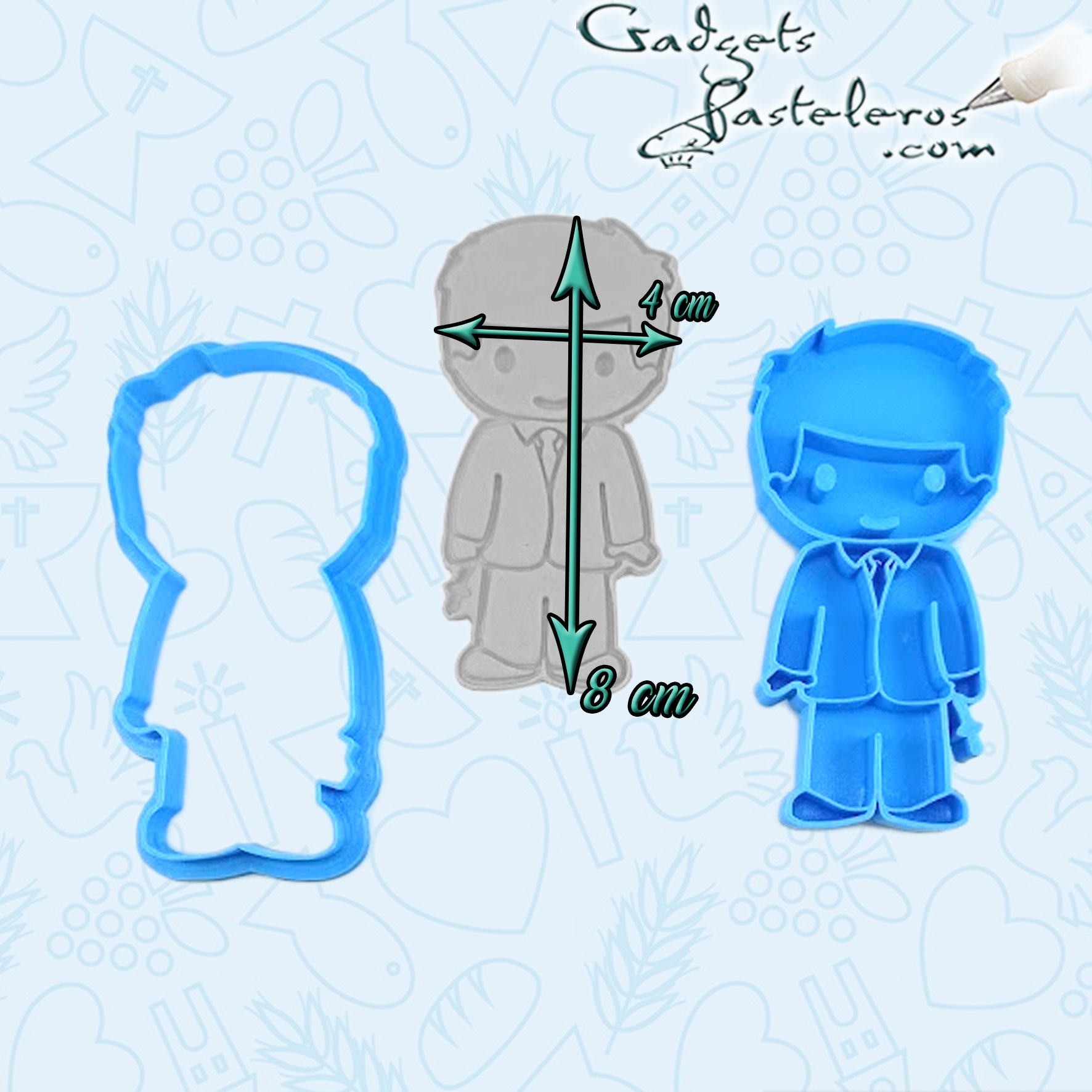 Set Cortador + Repujador Niño Comunión - Imagen 2