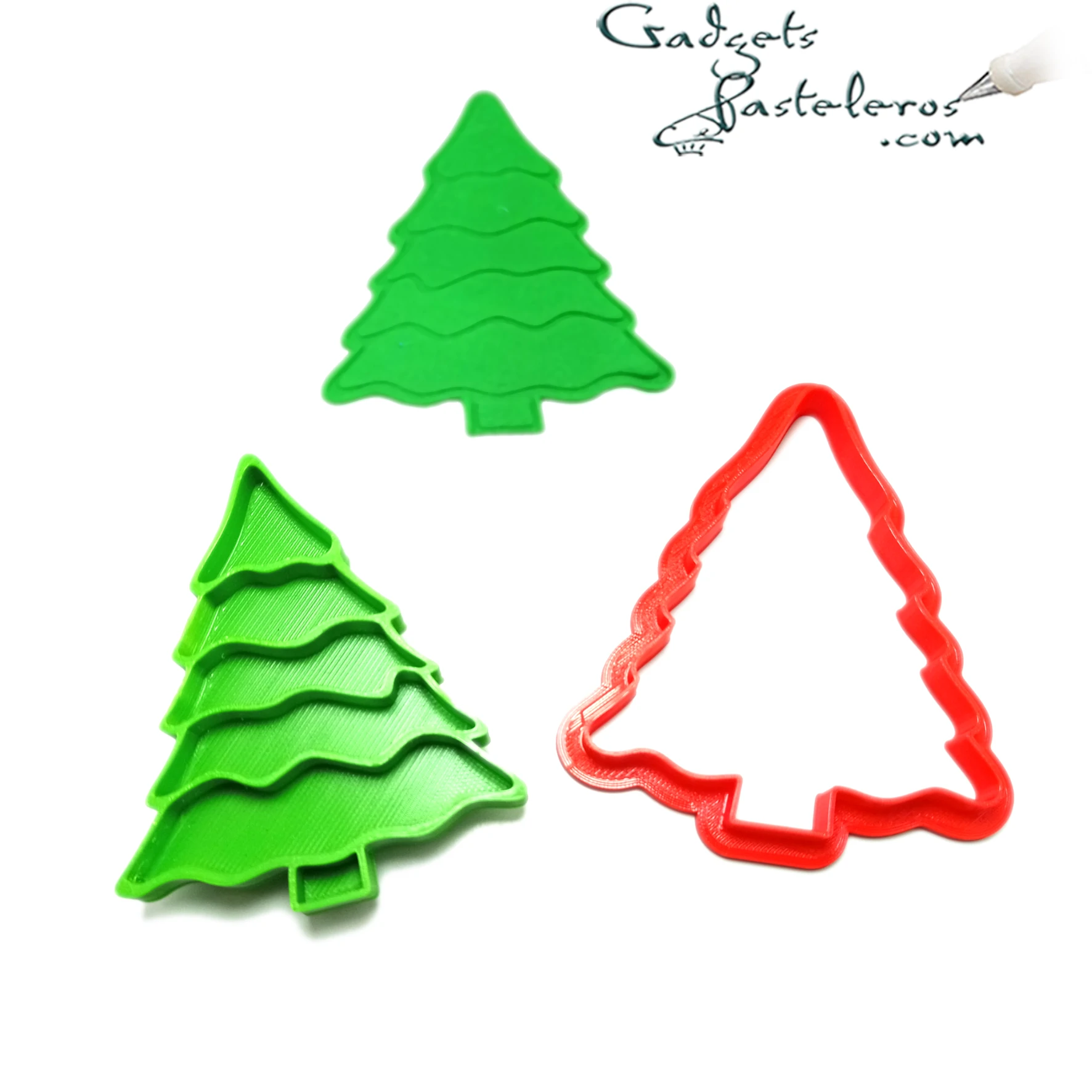 Cortador + Sello Diseño Pino Navideño