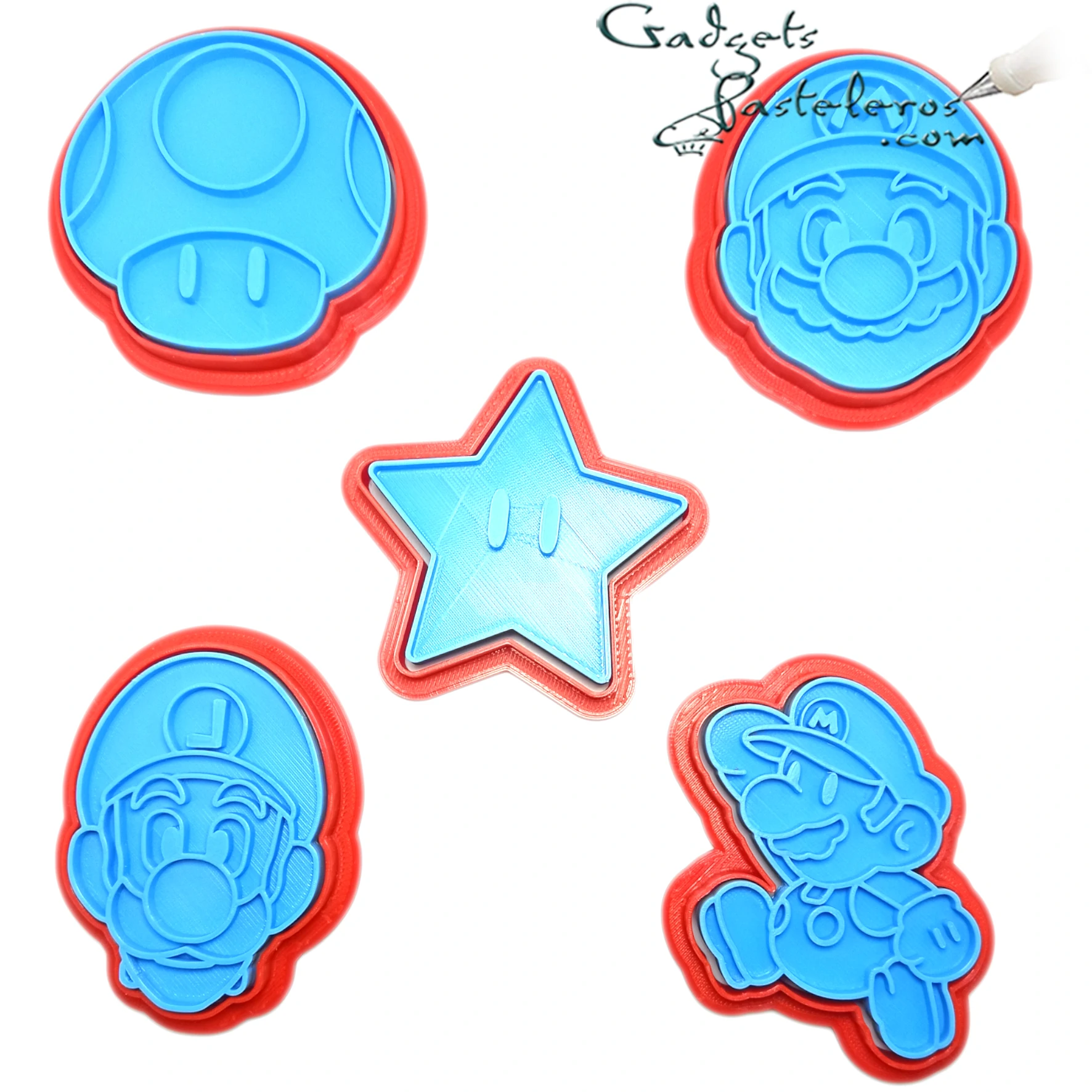 Set x5 Cortadores + sellos Super Mario Bros - Imagen 2