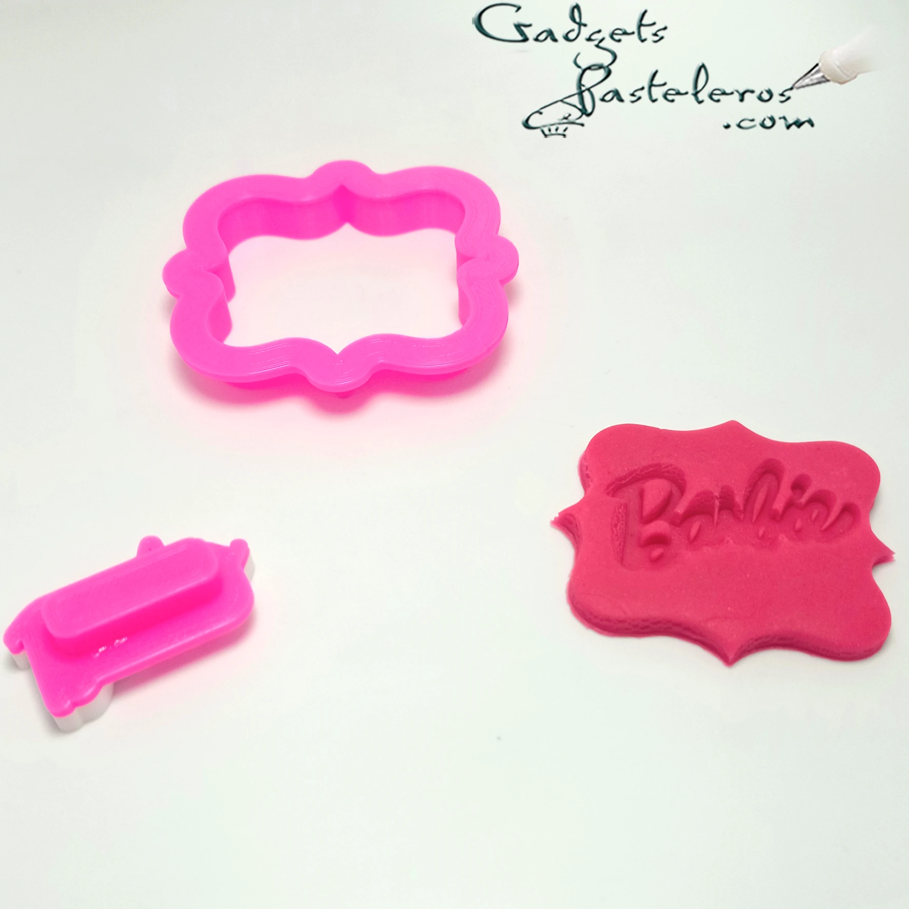Set Cortador Marco + Sello texto Barbie - Imagen 4