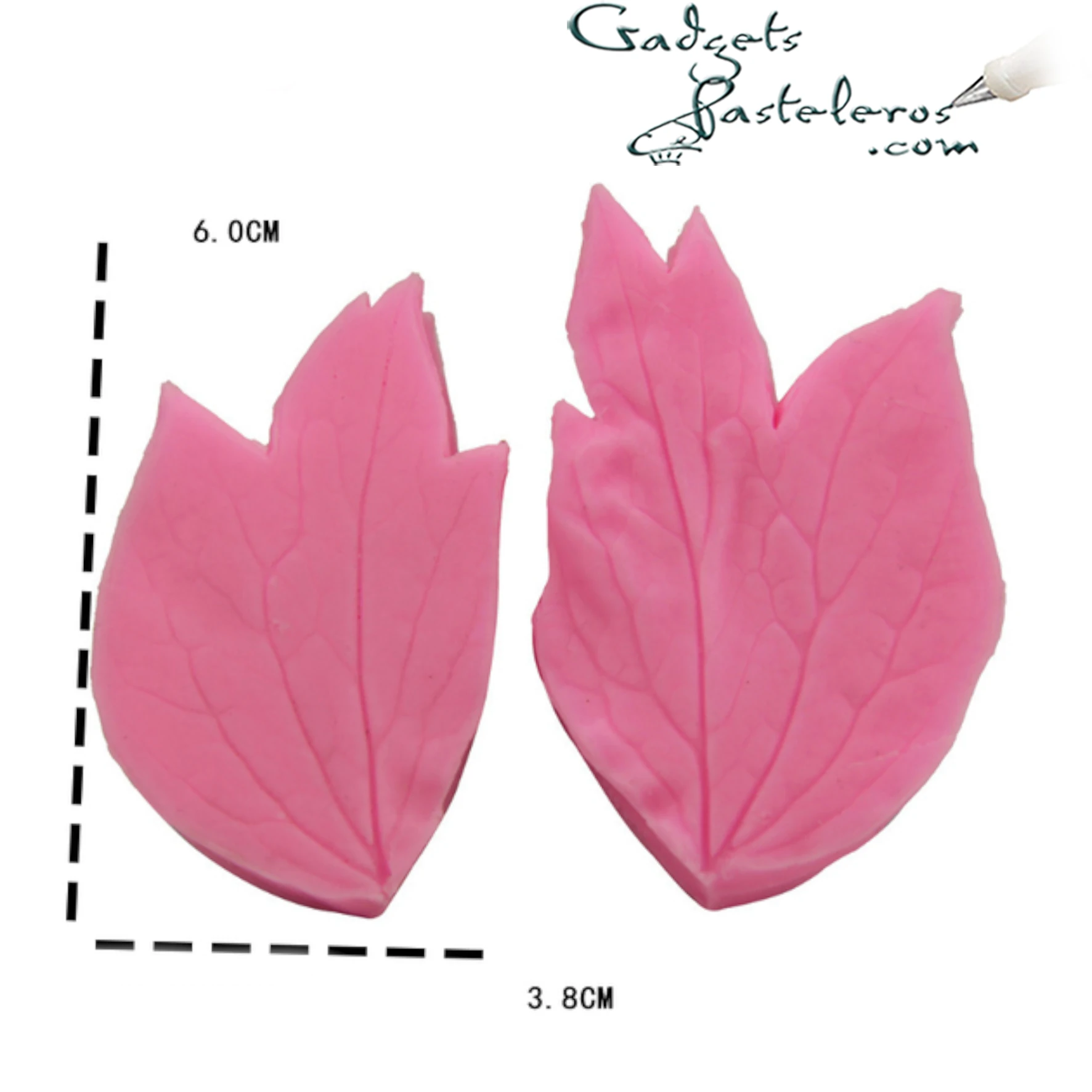 Texturizadores Silicona Hojas de Peonia + Cortadores - Imagen 4