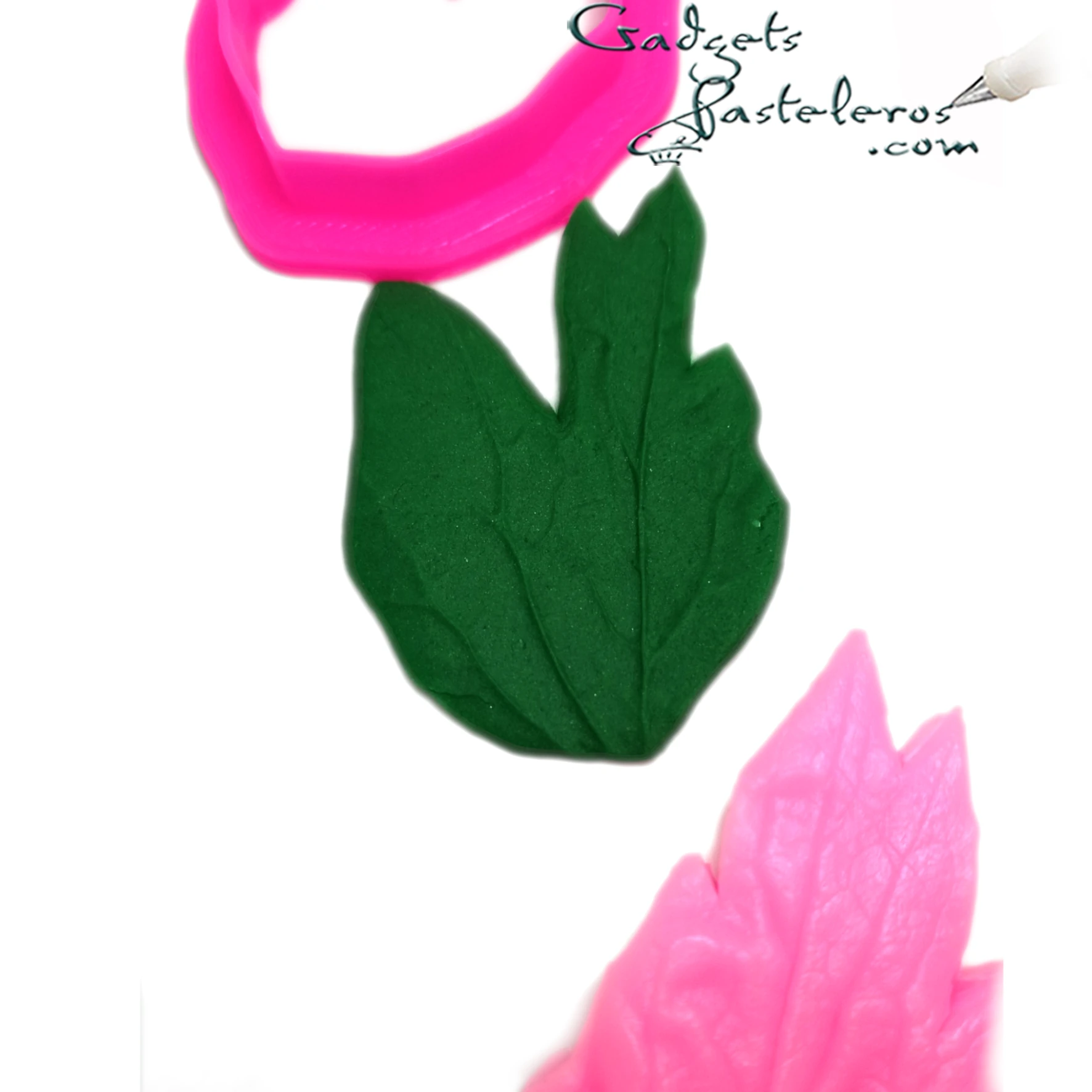 Texturizadores Silicona Hojas de Peonia + Cortadores - Imagen 3