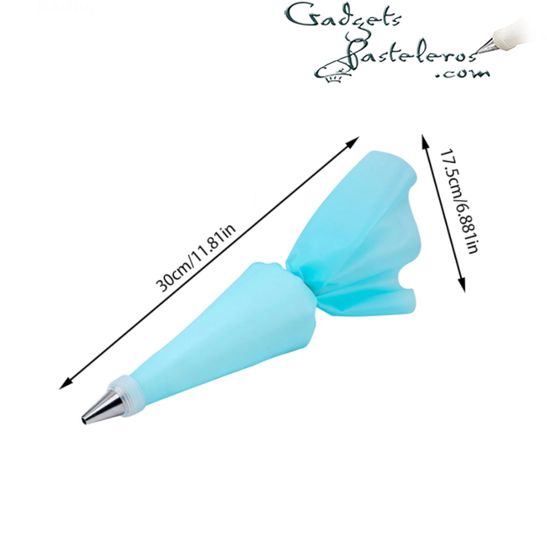 Set x 12 Boquillas + Acople +Manga Azul Pequeña - Imagen 2