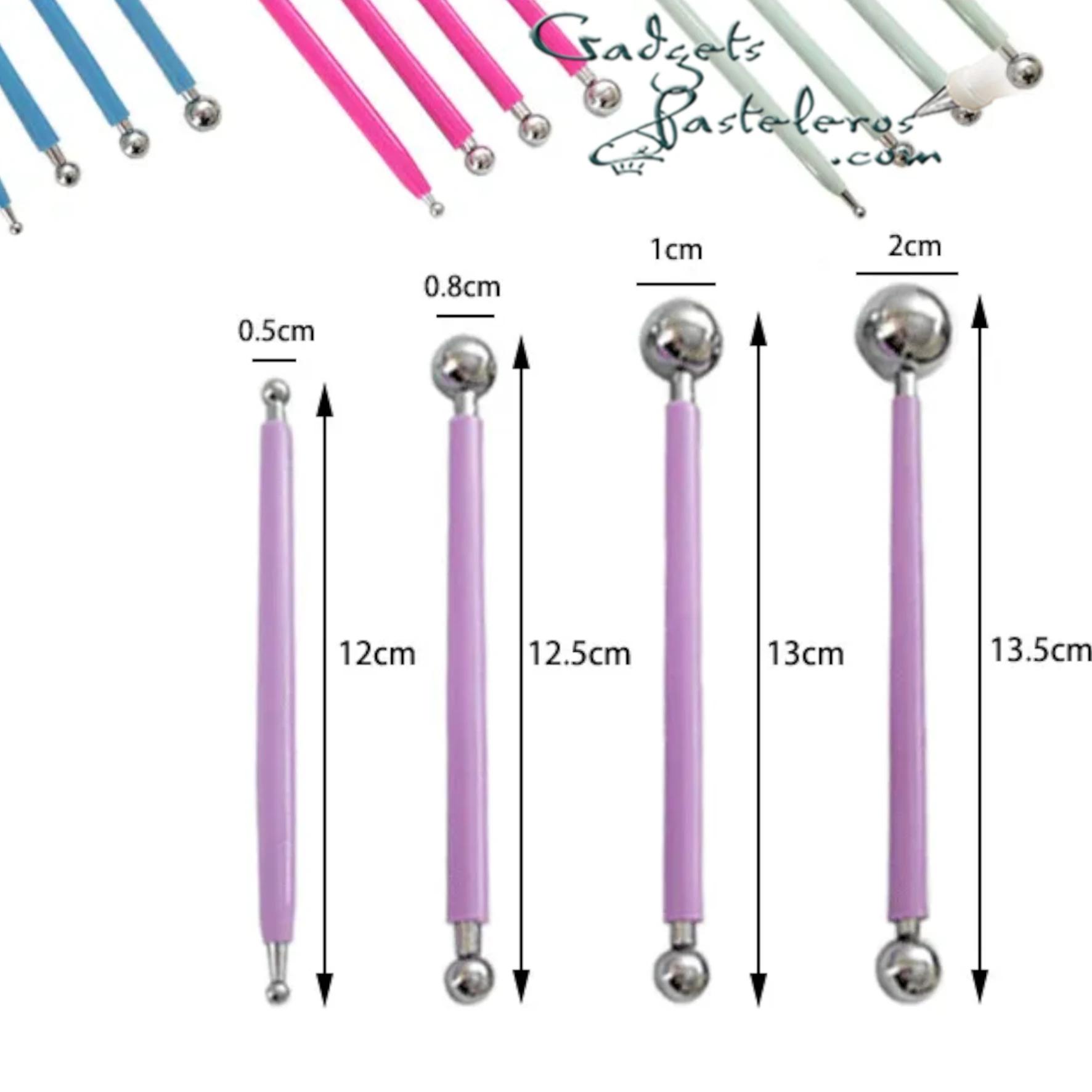 Set x 4 herramientas de Bola para Modelado - Imagen 4