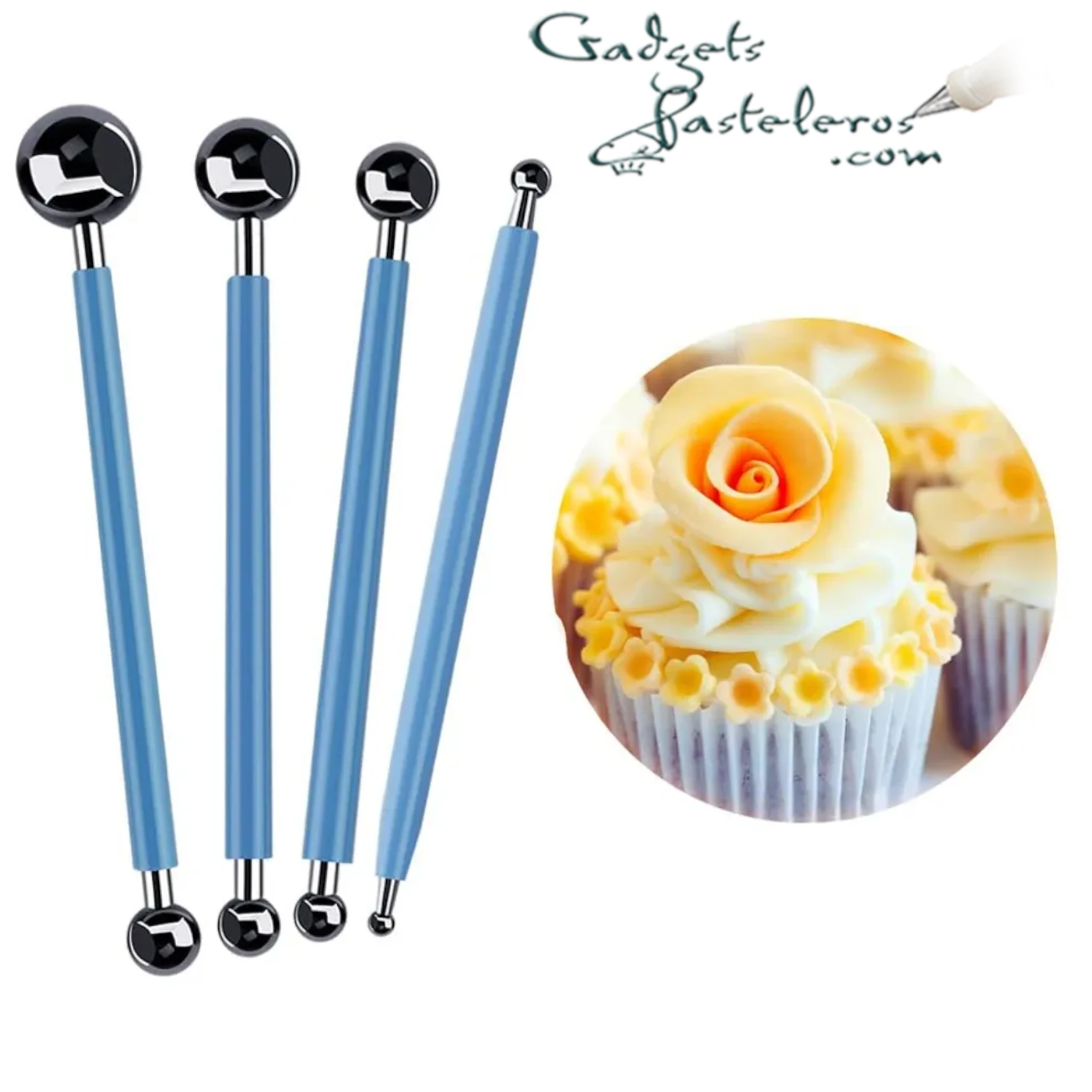 Set x 4 herramientas de Bola para Modelado