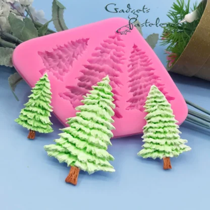 Molde Silicona Pinos Navideños