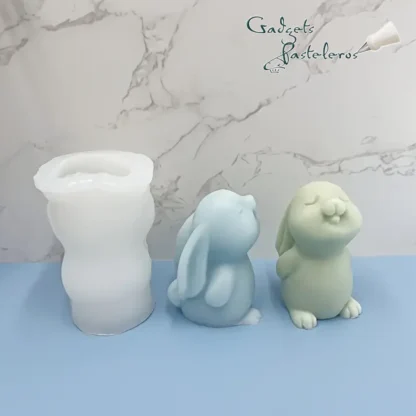 Molde Silicona Conejo Tímido - Imagen 3