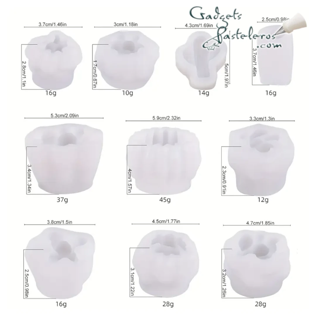 Set x 10 Moldes Silicona Suculentas - Imagen 3