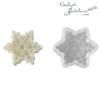 Molde Silicona Flexible Copo de Nieve grande