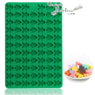 Molde Silicona Pinos y hombres jengibre pequeños