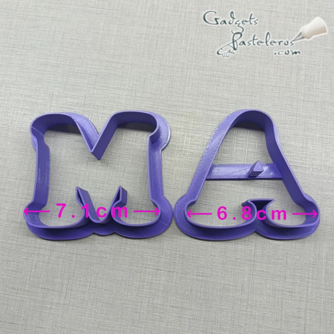 Set x 3 Cortadores Plásticos grandes Letras MAP - Imagen 8