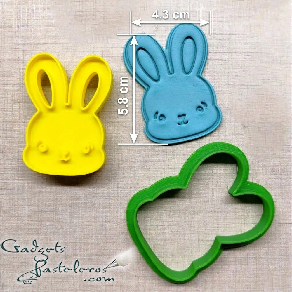 Pack x 4 Cortadores + Sellos Pascua: Conejo, Pollito, Huevo y Zanahoria - Imagen 13