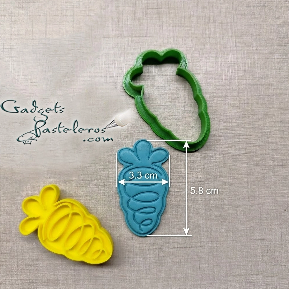 Pack x 4 Cortadores + Sellos Pascua: Conejo, Pollito, Huevo y Zanahoria - Imagen 12