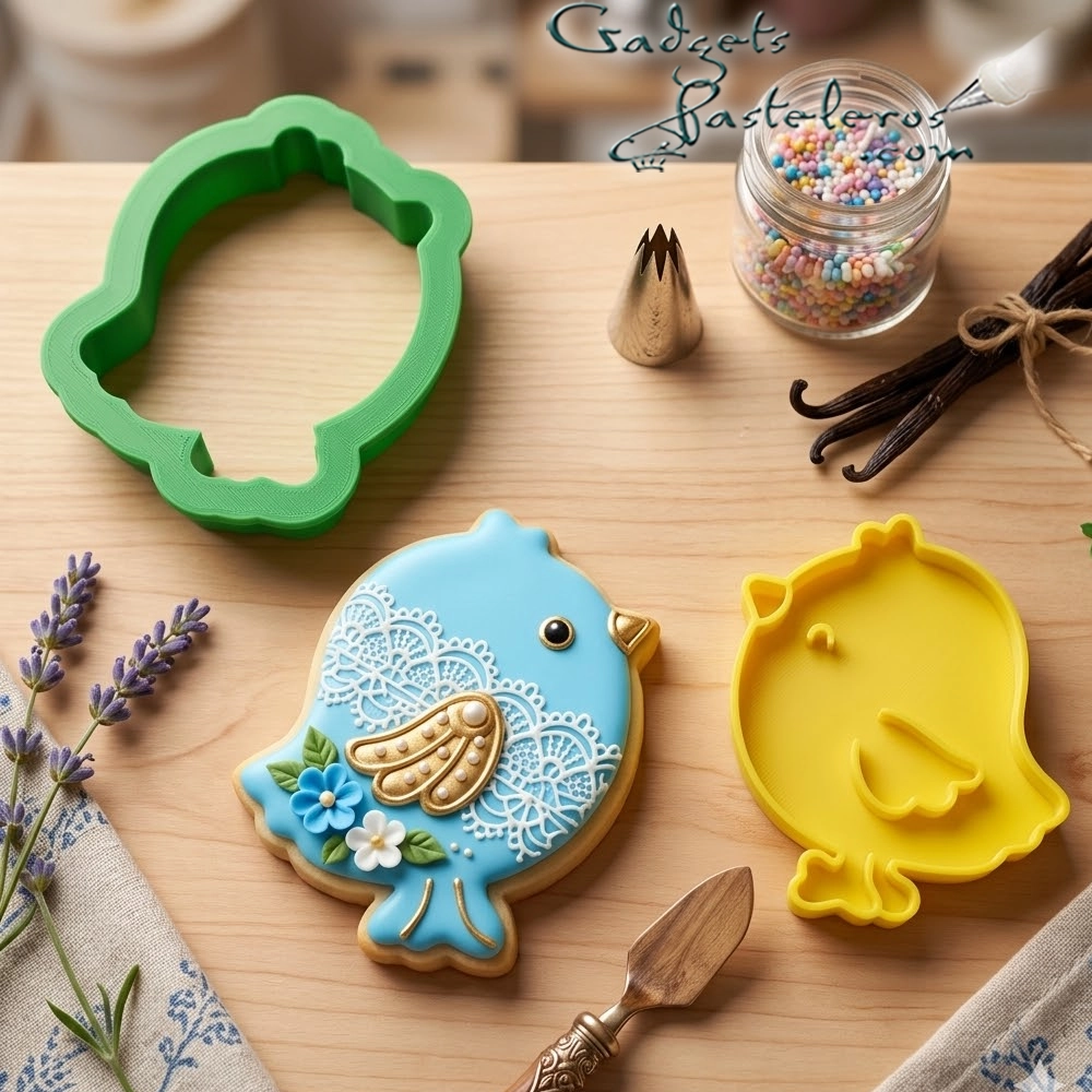 Pack x 4 Cortadores + Sellos Pascua: Conejo, Pollito, Huevo y Zanahoria - Imagen 6